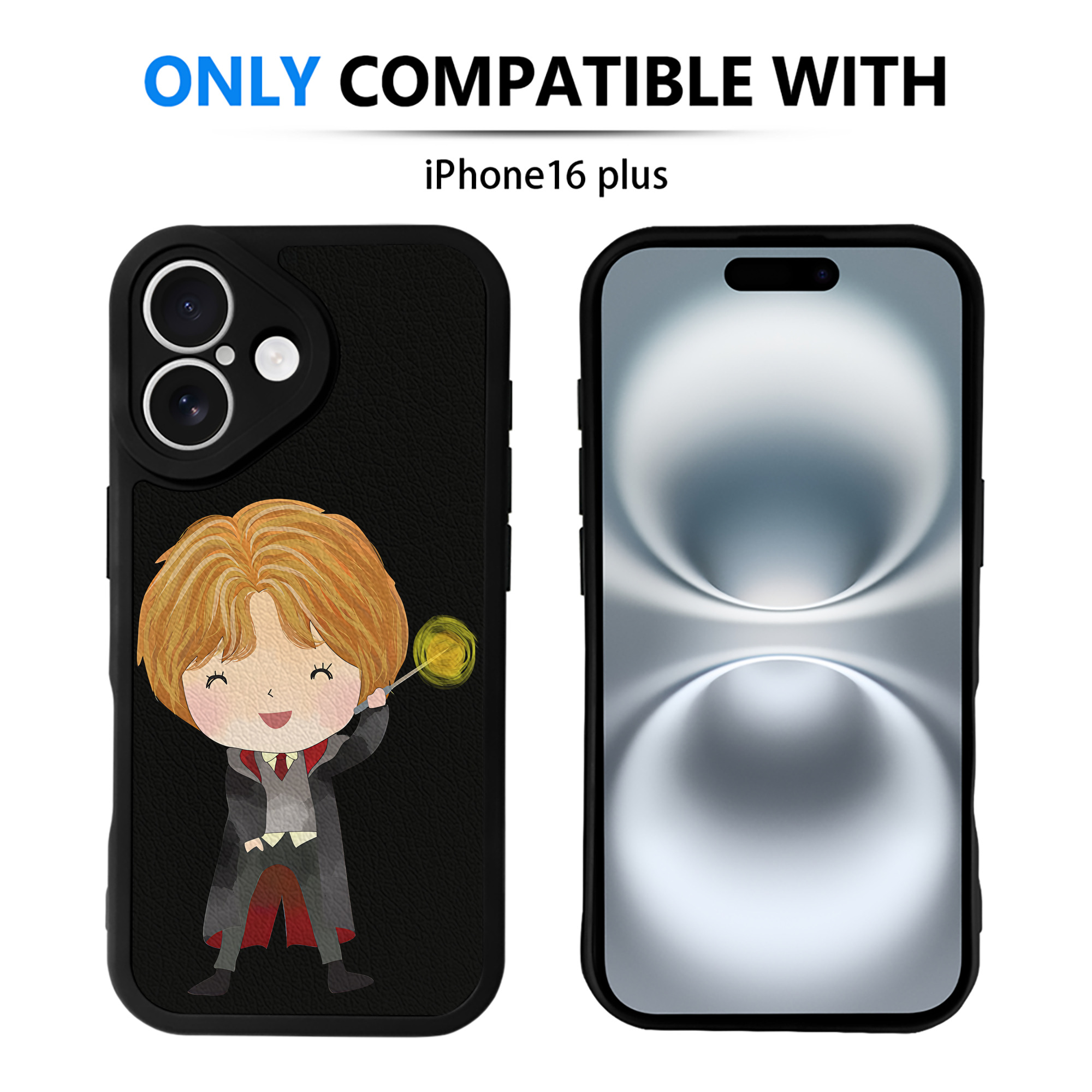 （画像用） Harry Potter ハリー・ポッターシリーズ 【iPhone 16シリーズ対応】シリコンスマホケース（レザー調） 材質：シリコン